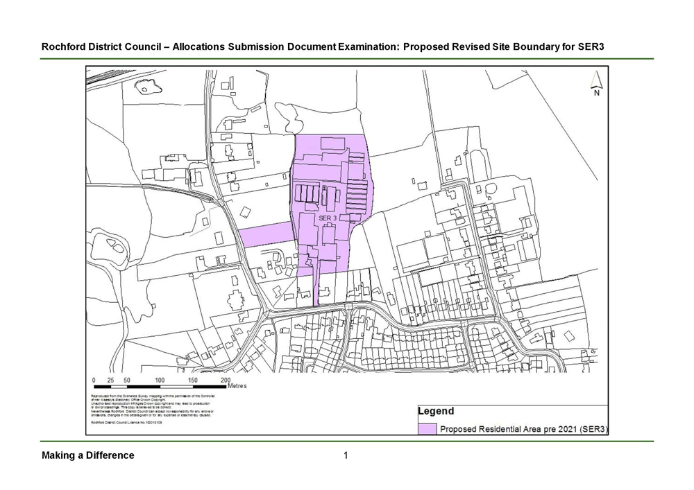 Rochford District Council Allocations Schedule of modifications