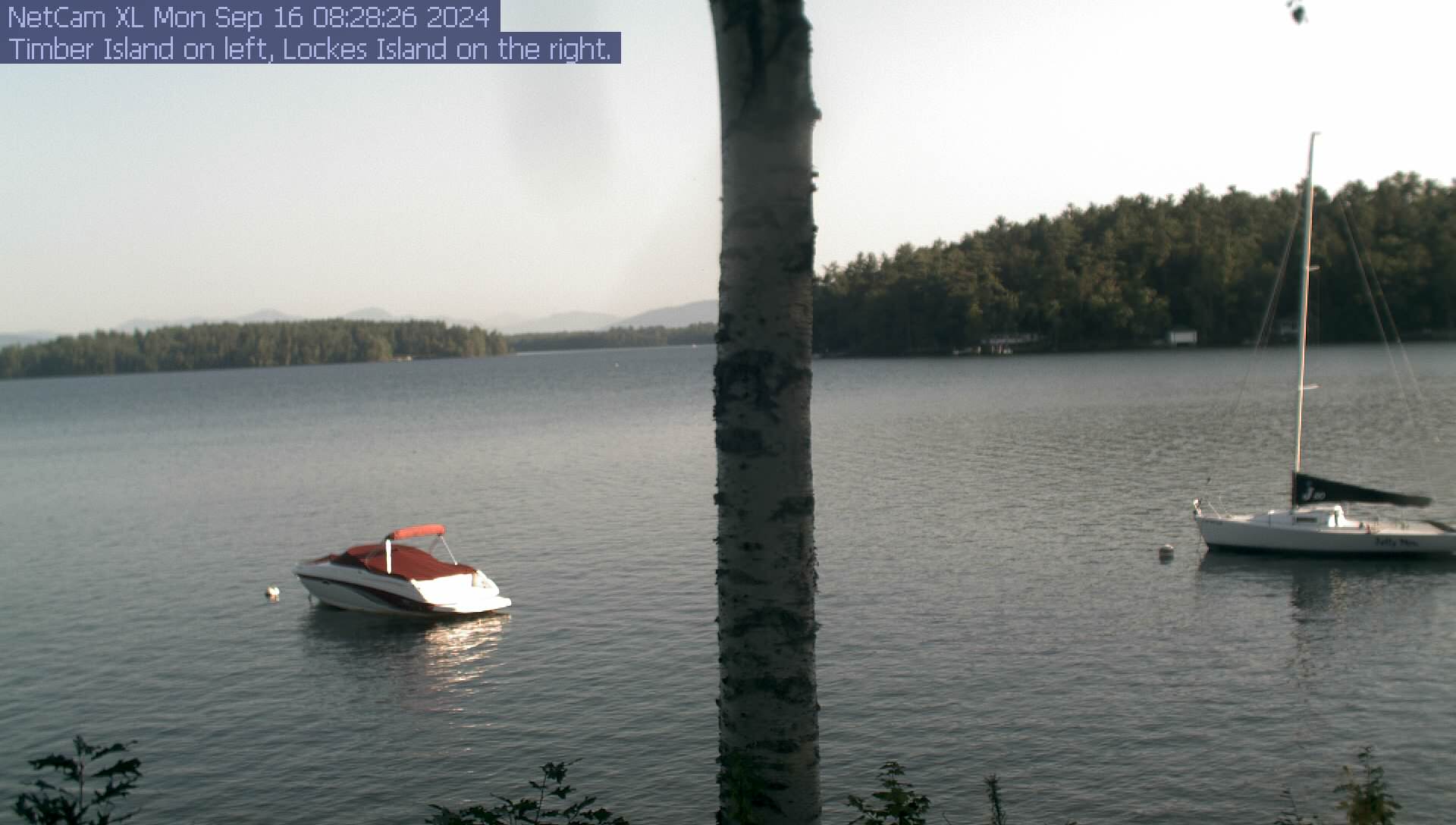 Varney Point, Gilford New Hampshire USA, Weather Station & Lake