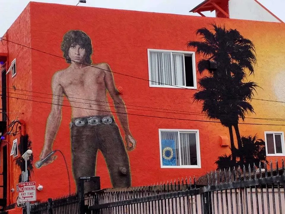 Morning Shot , The Jim Morrison Mural In Venice Beach, California