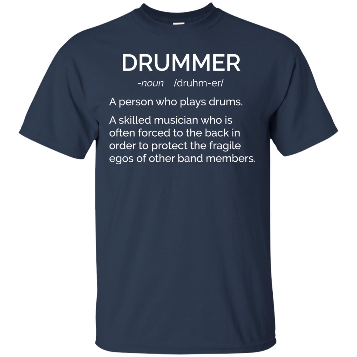 Drummer definition shirt skilled musician often forced to the back