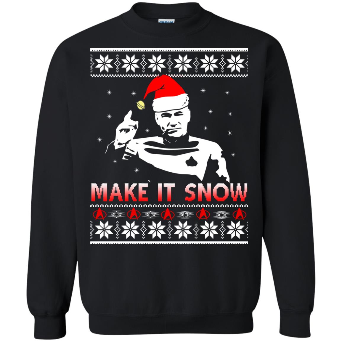 Star Trek make it snow Christmas Sweater, Shirt Rockatee