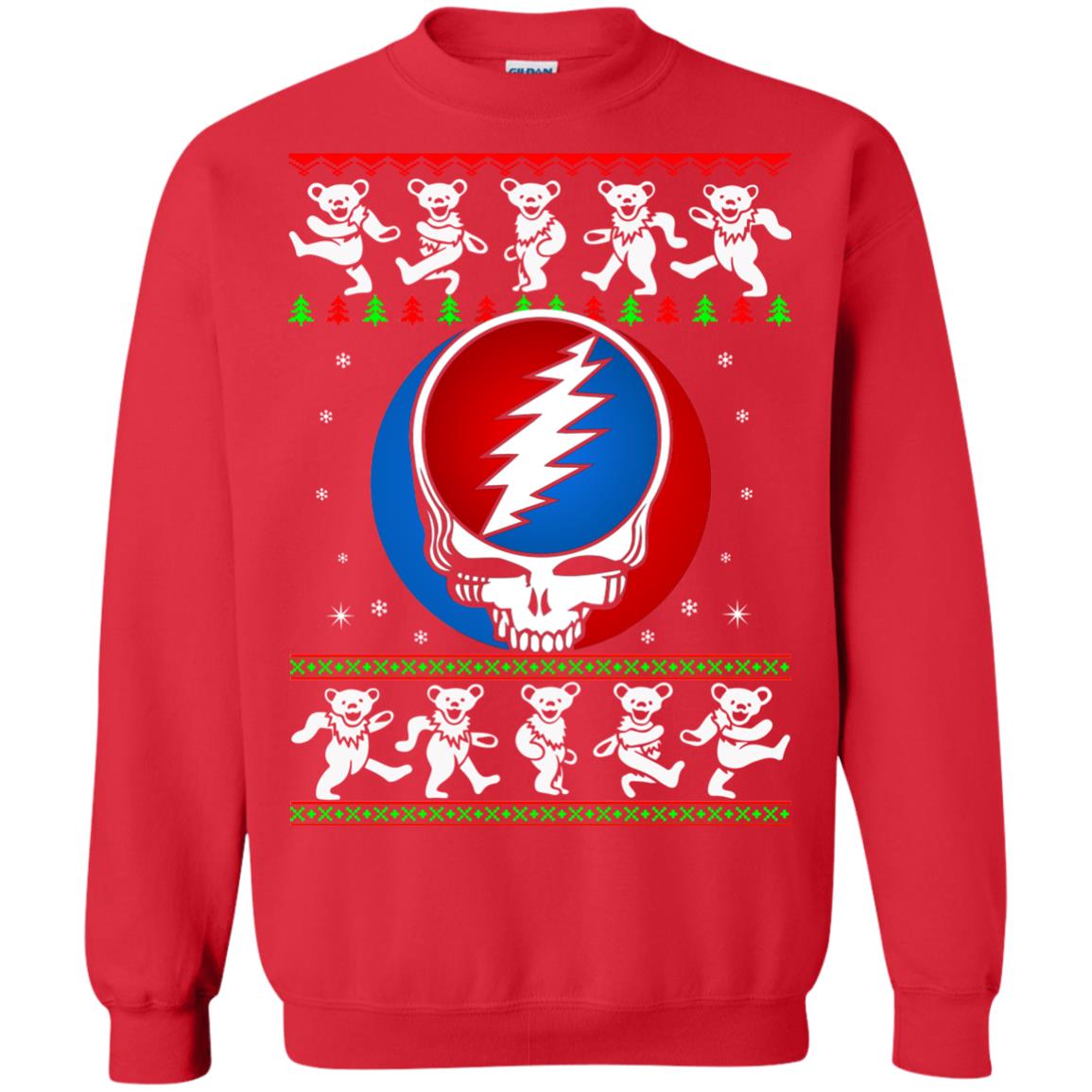 Grateful Dead Christmas Sweater, Funny Christmas Sweatshirt Rockatee