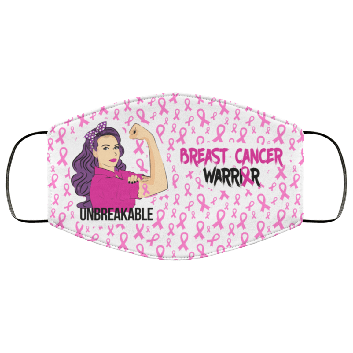 Breast Cancer Awareness Unbreakable face mask Rockatee