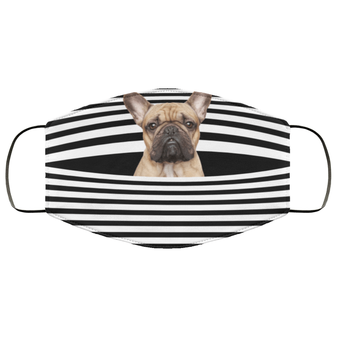 French Bulldog Stripes face mask Rockatee