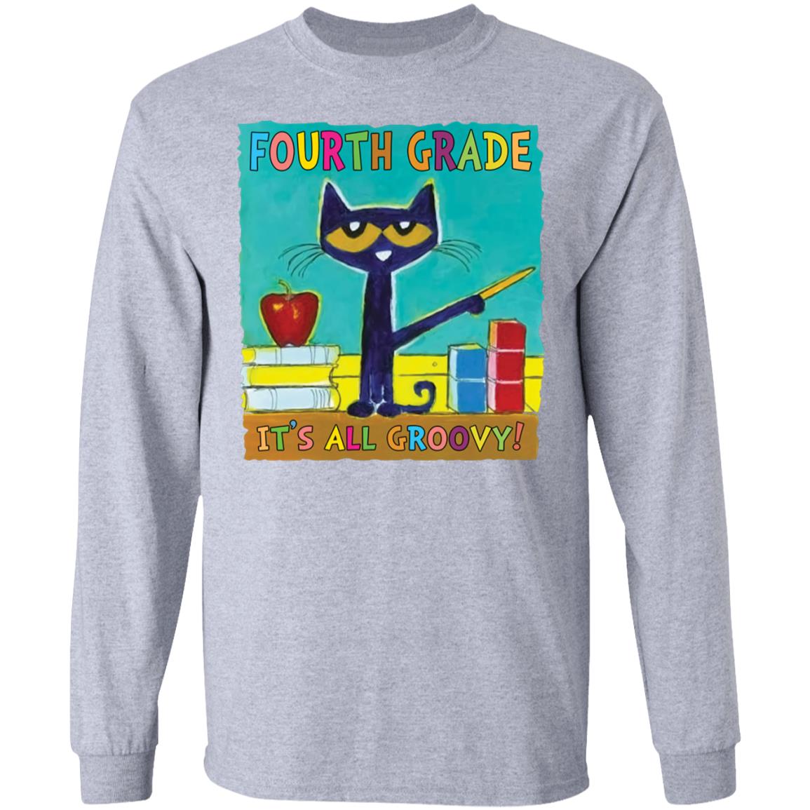 Pete the Cat's Fourth grade it's all groovy shirt Rockatee