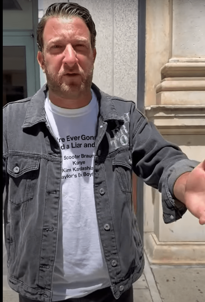Barstool's Dave Portnoy Rocks Custom TShirt for Taylor Swift's Era