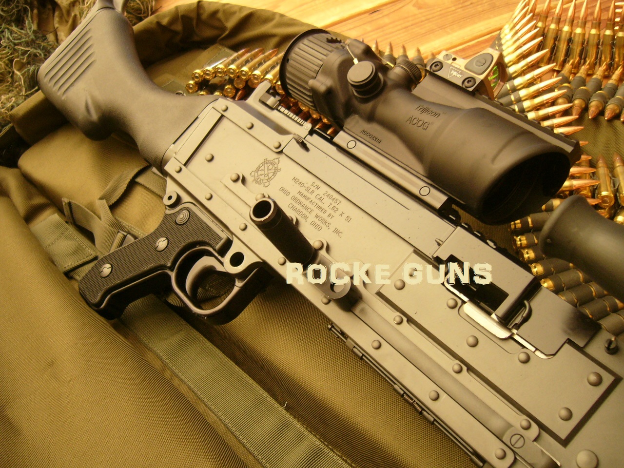 M240 MACHINE GUN CIVVIE LEGAL 2000 RDS BELTED AMMO TWO ISSUE OPTICS +++ Rocke Guns