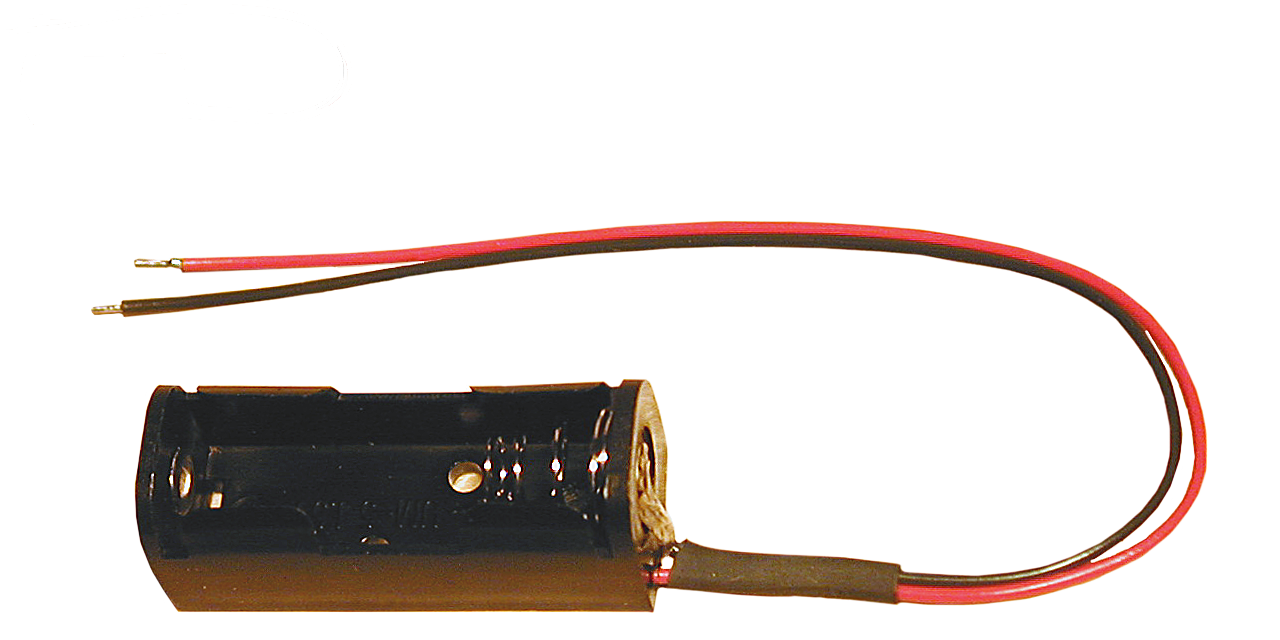 Battery holder w/ leads