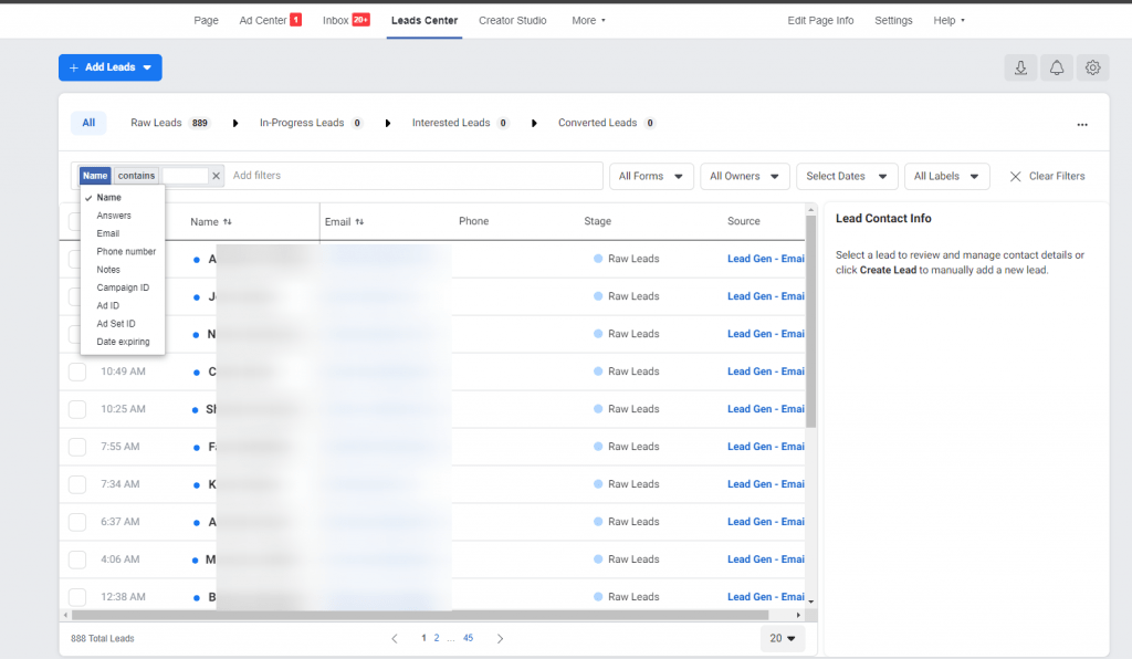 Collect, manage & organize Facebook Leads in one Spot Rocket Clicks