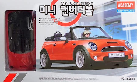 Mini Cooper scale model car kits.
