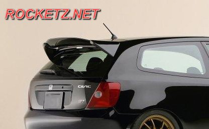 Civic 02+ 3D hatch M Style Roof Spoiler (USDM) EP3 | ROCKETZ AUTOSPORT