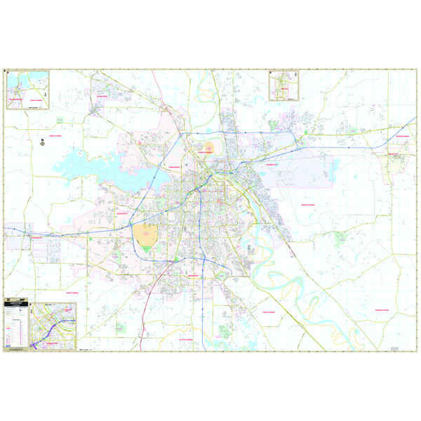 Map of Bossier City, Louisiana USA States