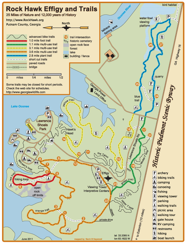 Directions to and inside the Rock Hawk Area Rock Hawk