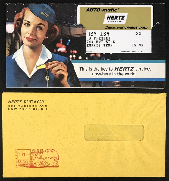 Lot Detail Elvis Presley’s 1961 "Hertz Rent A Car" Charge Card and a
