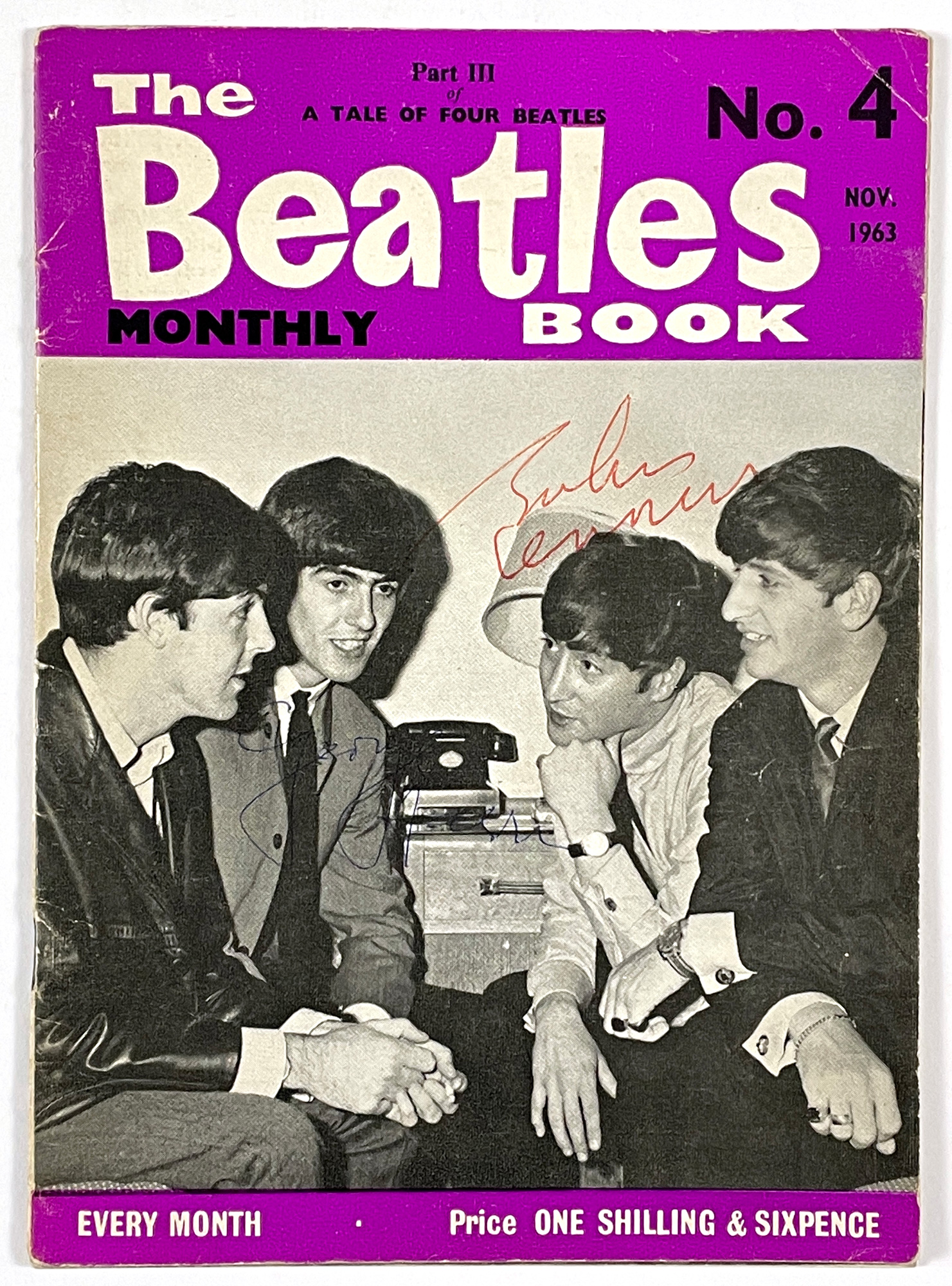 Lot Detail “The Beatles Book Monthly” No. 4 (1963) Signed by All Four