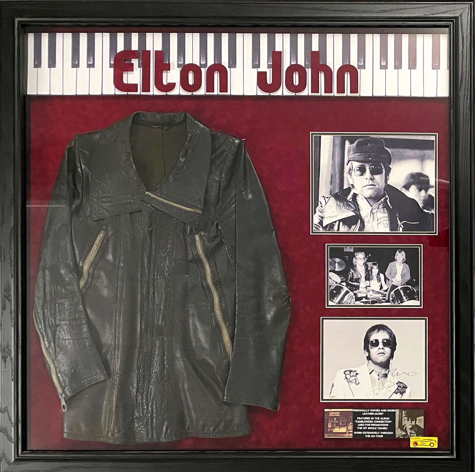 Lot Detail Elton John Owned Leather Jacket Worn on the Cover His 1971