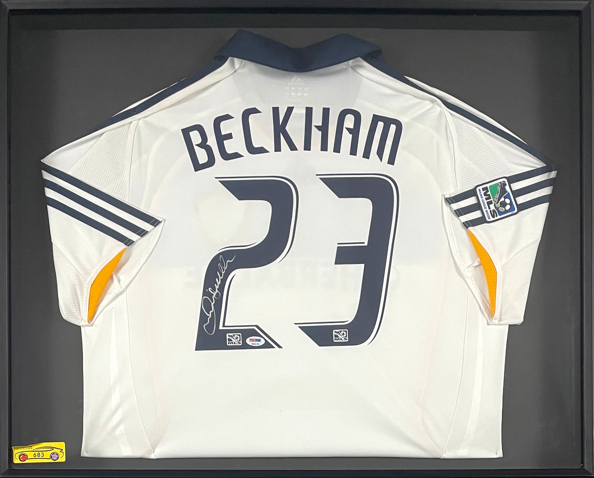 Lot Detail David Beckham Signed LA Galaxy MLS Jersey in Framed Display