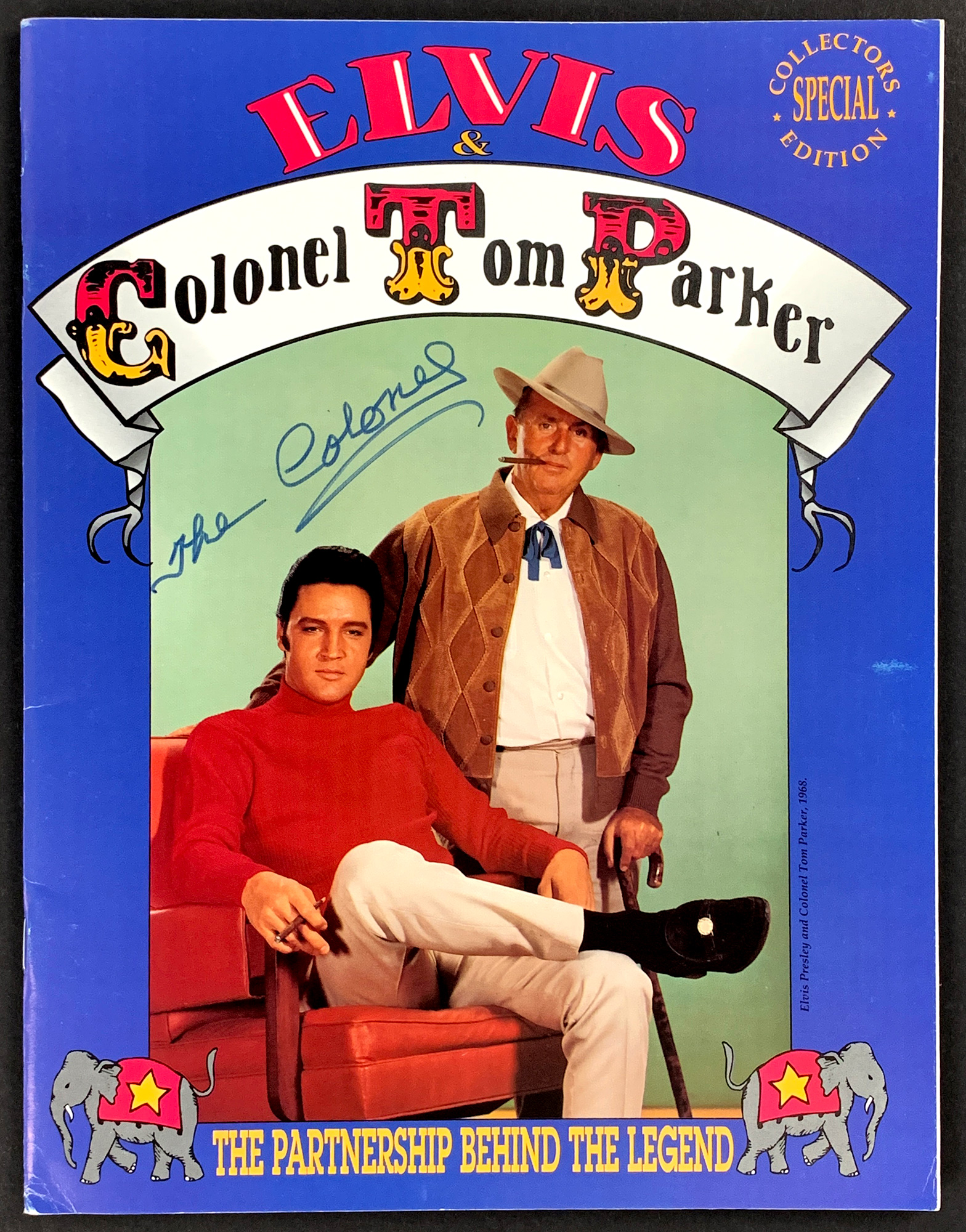 Lot Detail Colonel Tom Parker Signed Magazine Elvis & Colonel Tom