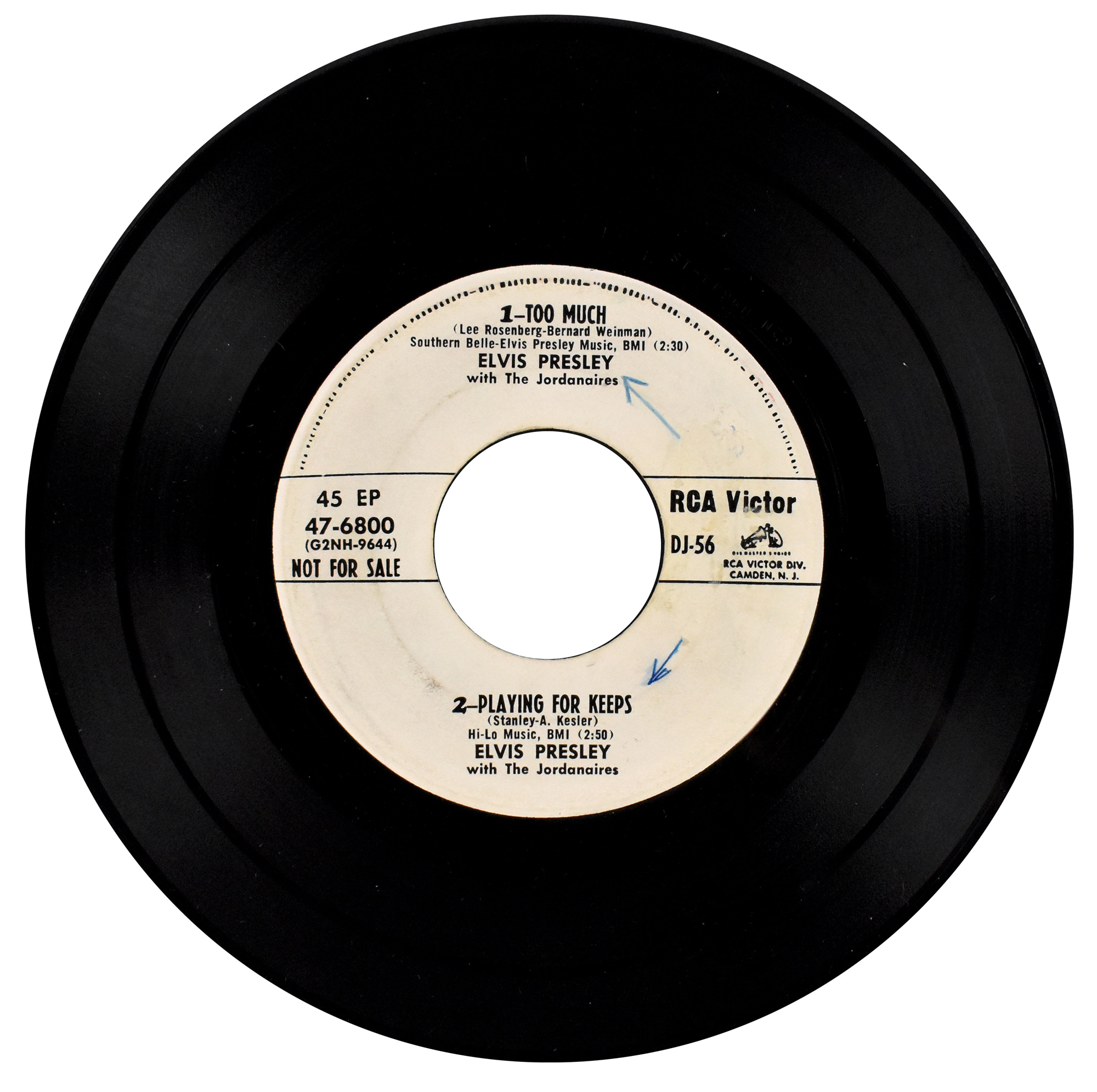 Lot Detail 1957 Elvis Presley RCA Victor White Label “Not For Sale