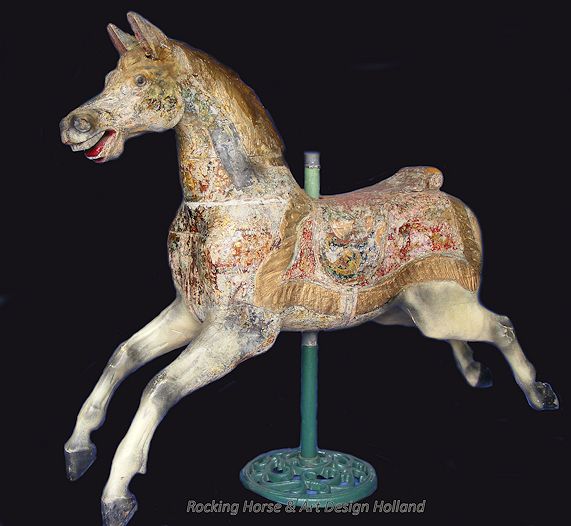 Antique Lines Carousel horse for sale rare G&J Lines 1880's Fairground