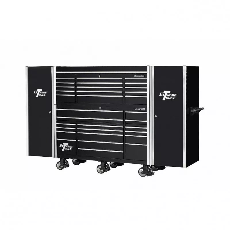 Extreme Tools Combo 72" Roller Top Chest & 2 Side Lockers