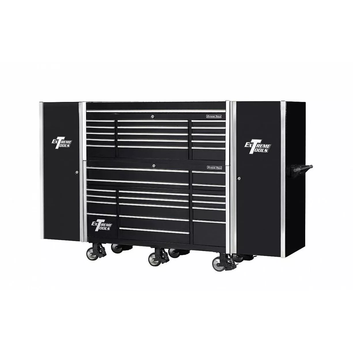 Extreme Tools Combo 72" Roller Top Chest & 2 Side Lockers