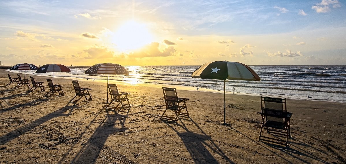 Die Strände der Texas Riviera am Golf von Mexiko