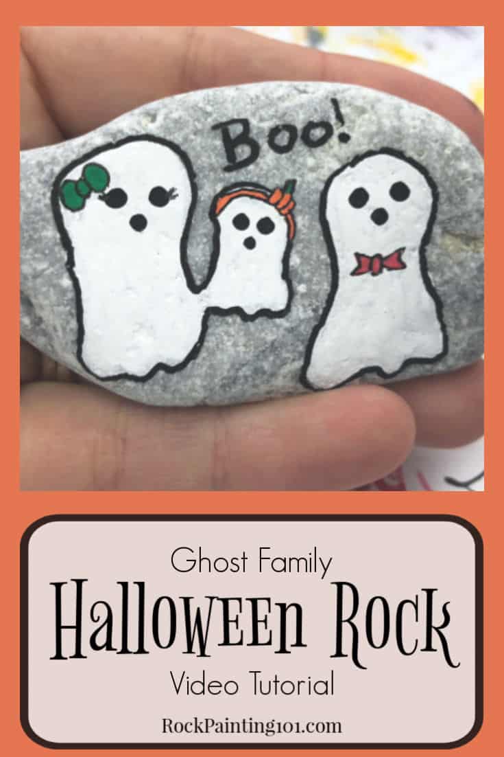How to make a fun ghost rock painting family Rock Painting 101