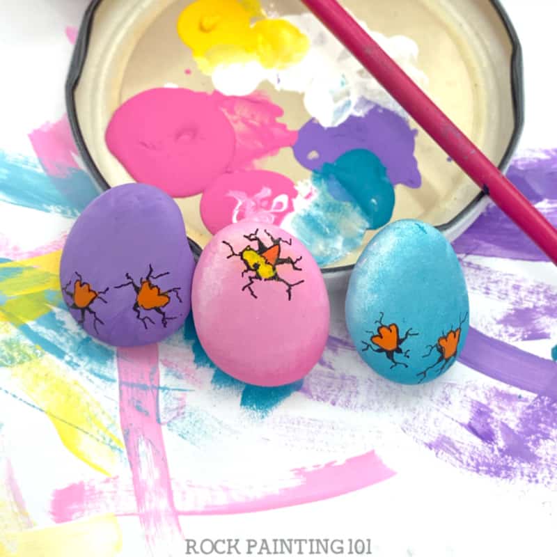 8 easy Easter painted rocks for all skill levels Rock Painting 101