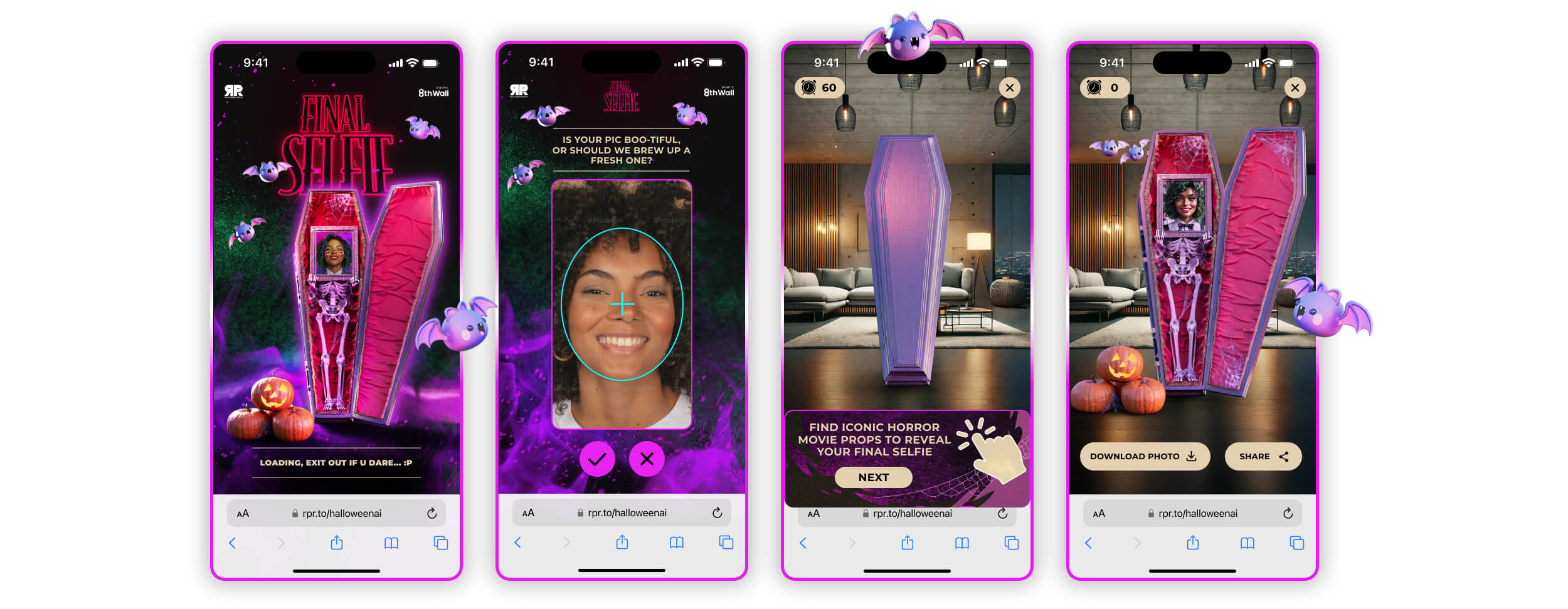 Halloween Final Selfie GenAI Filter Rock Paper Reality