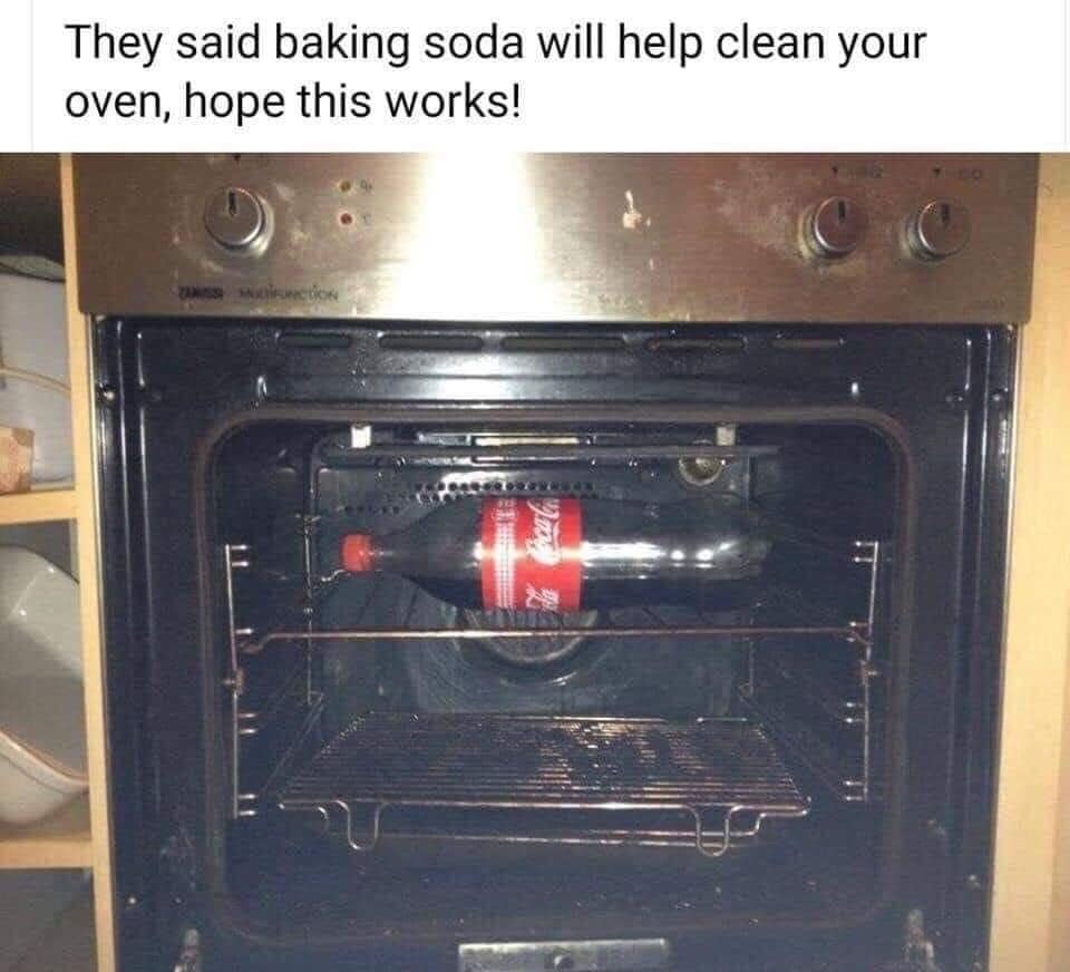 How To Clean Oven With Baking Soda Meme Meme