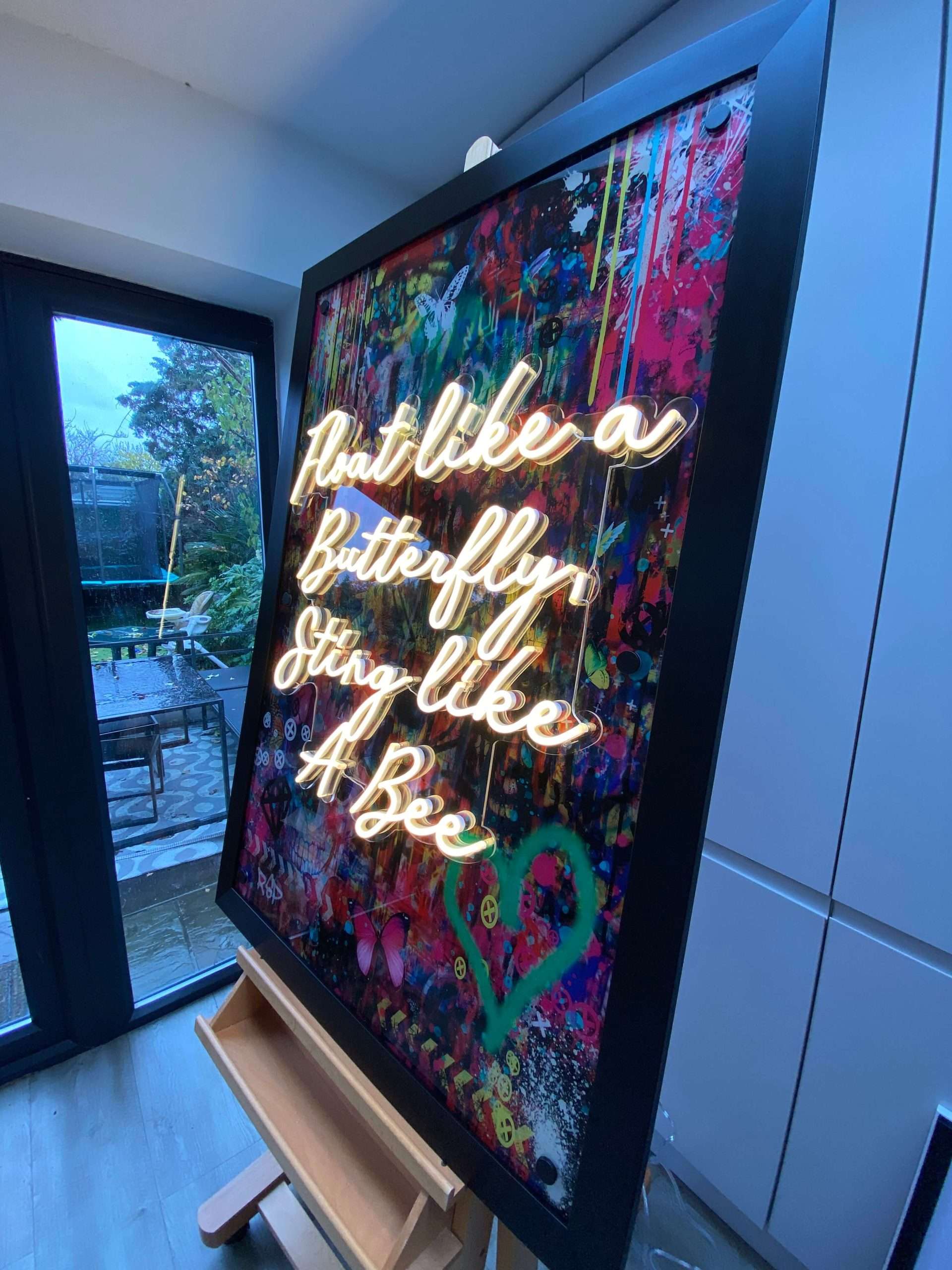 Float Like a Butterfly, Sting Like a Bee LED Neon Wall Ar