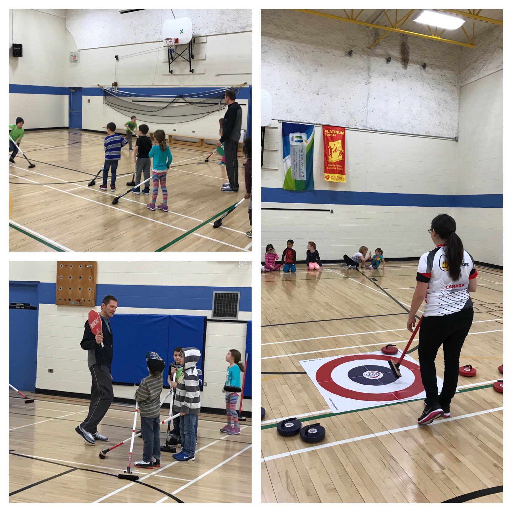 Curling in Gym Class and Outdoors! Egg Farmers Rocks & Rings
