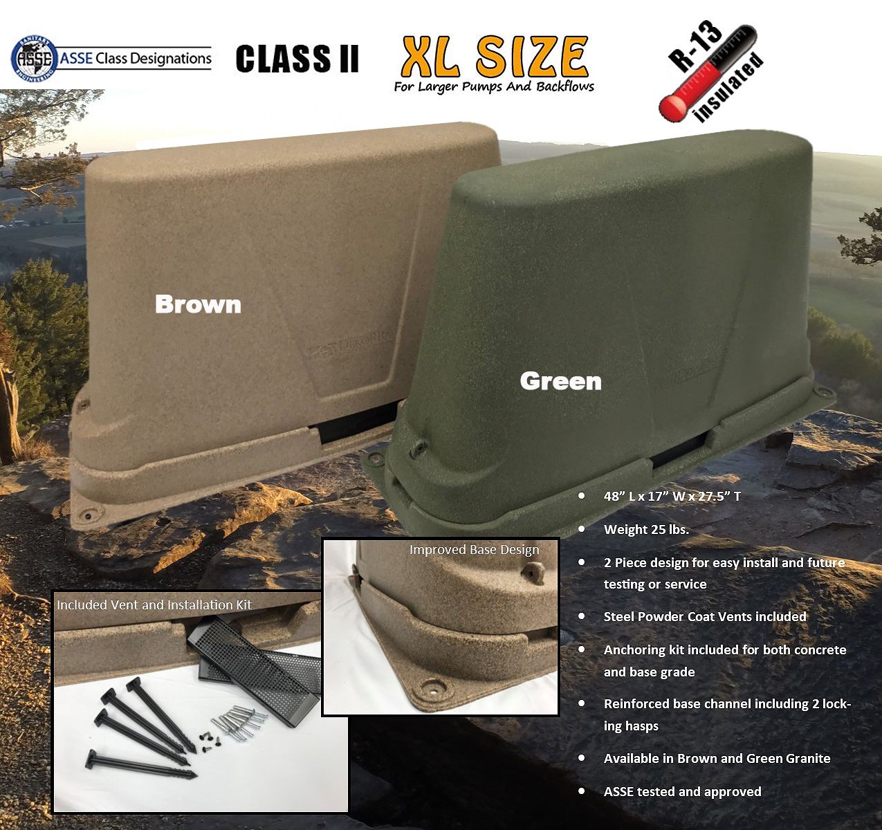 Dekorra Model 302C2 XL Insulated Backflow Protection Enclosure