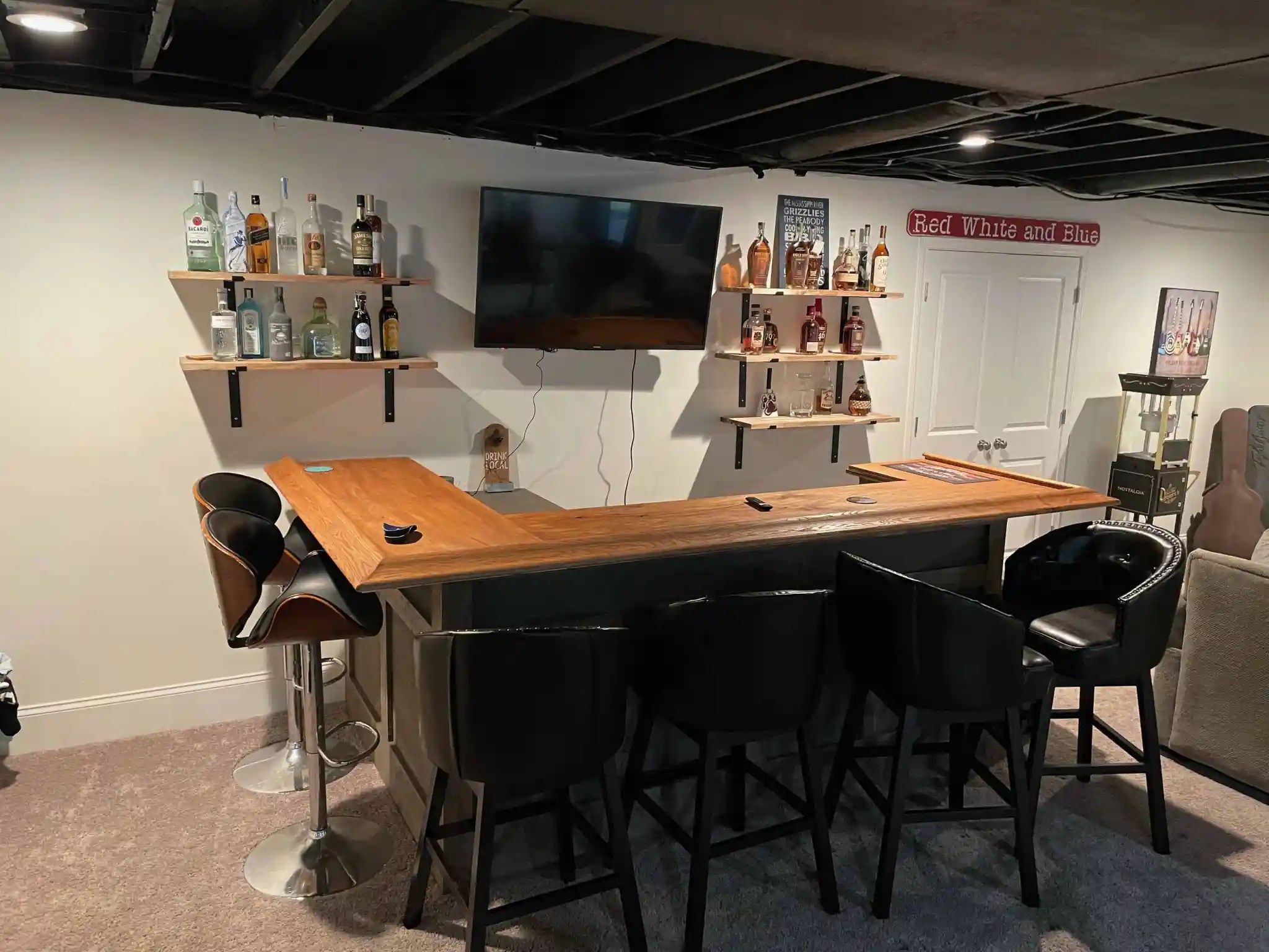 Easy DIY Bar Shelf Ideas with Storage Rock Solid Rustic