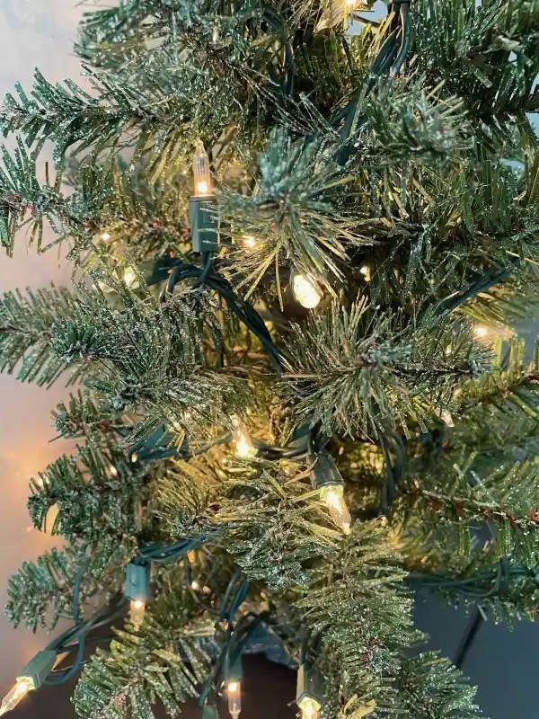 Flocked Christmas Tree with Spray Paint Rock Solid Rustic