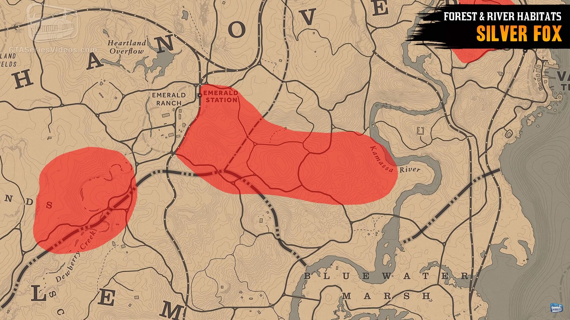 Где искать обитателей рек и лесов в Red Dead Online?