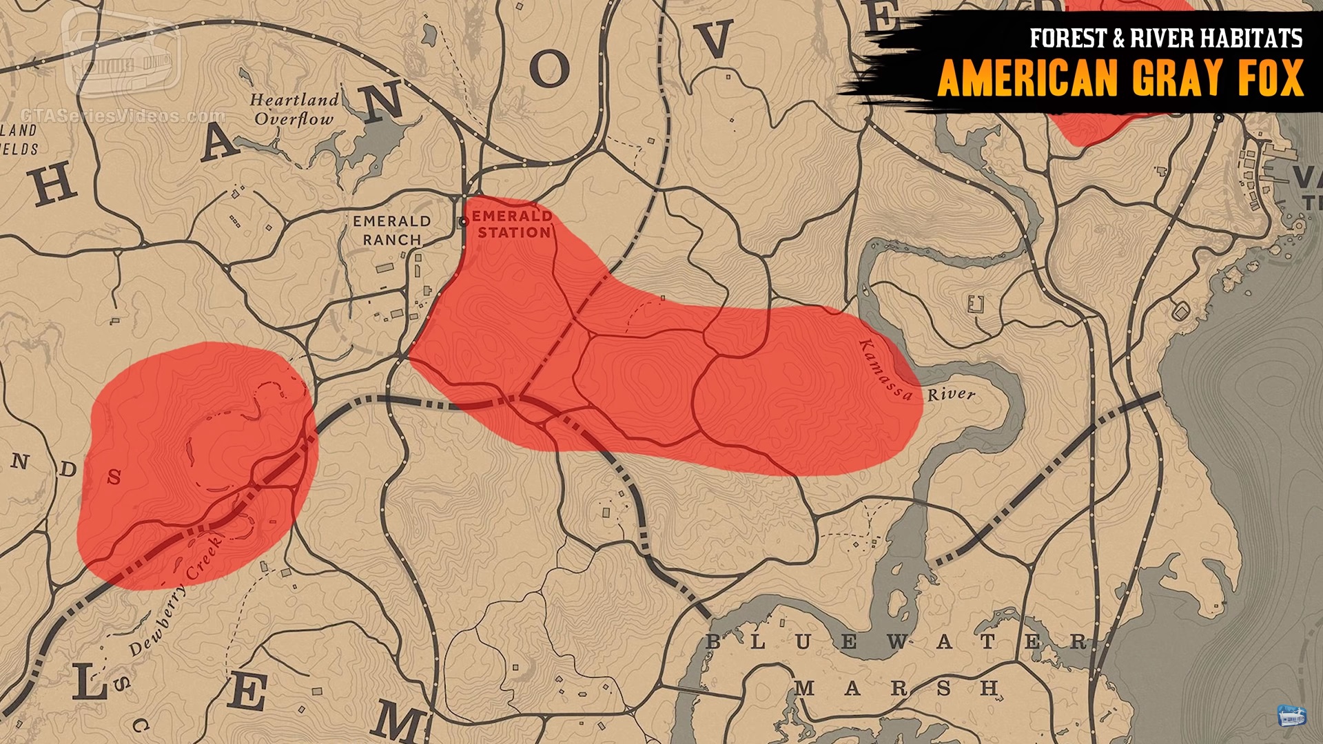 Где искать обитателей рек и лесов в Red Dead Online?