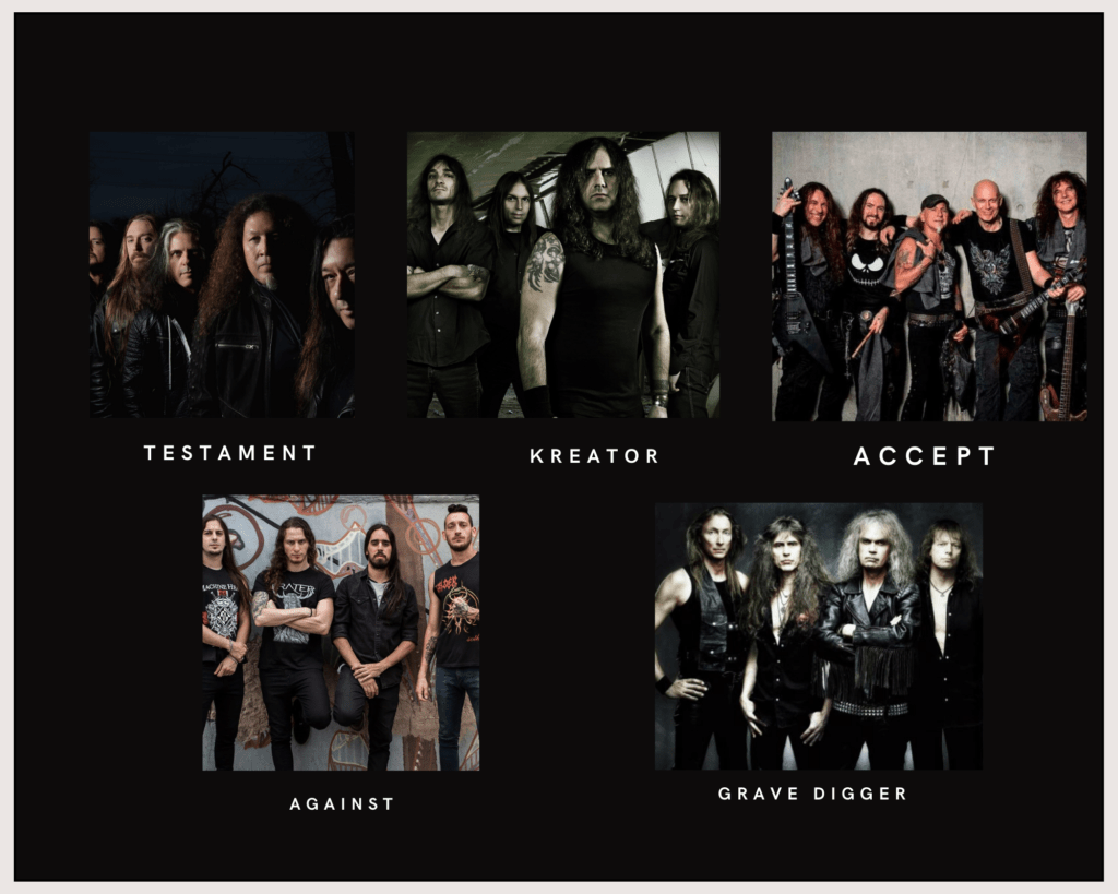TESTAMENT, KREATOR, ACCEPT y GRAVE DIGGER se presentarán en Argentina