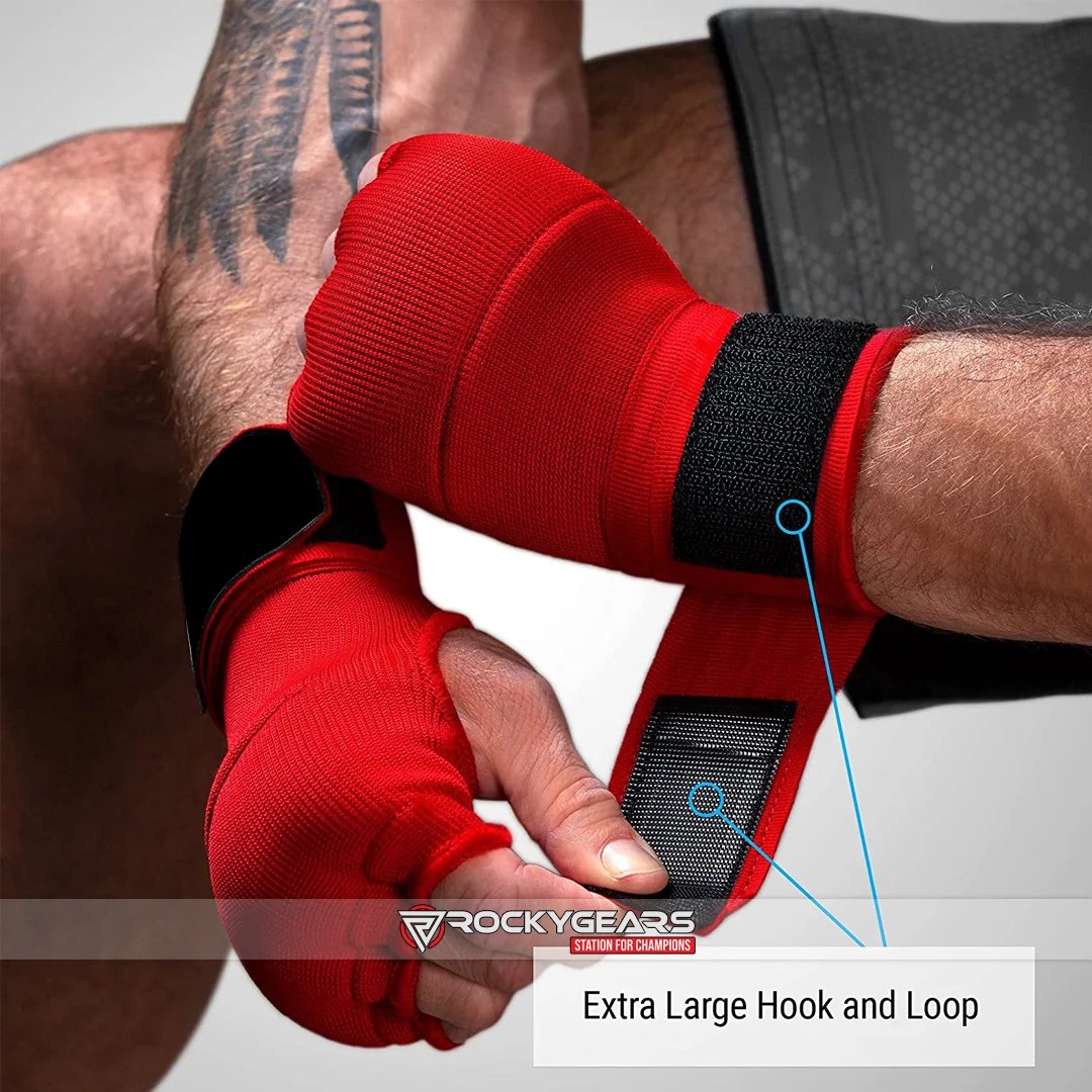 Personalized Red Quick Gel Hand Wraps RockyGears FREE SHIPPING