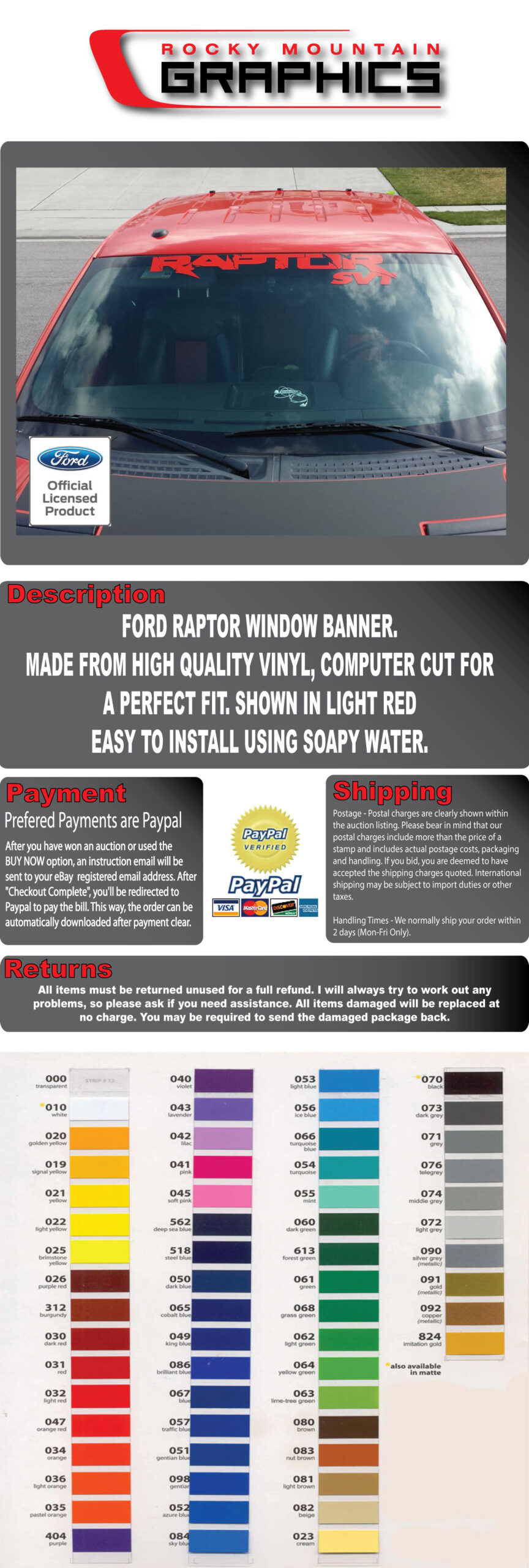 2021 Ford Bronco Full Size Hood Graphic Vinyl Decal Sticker Custom