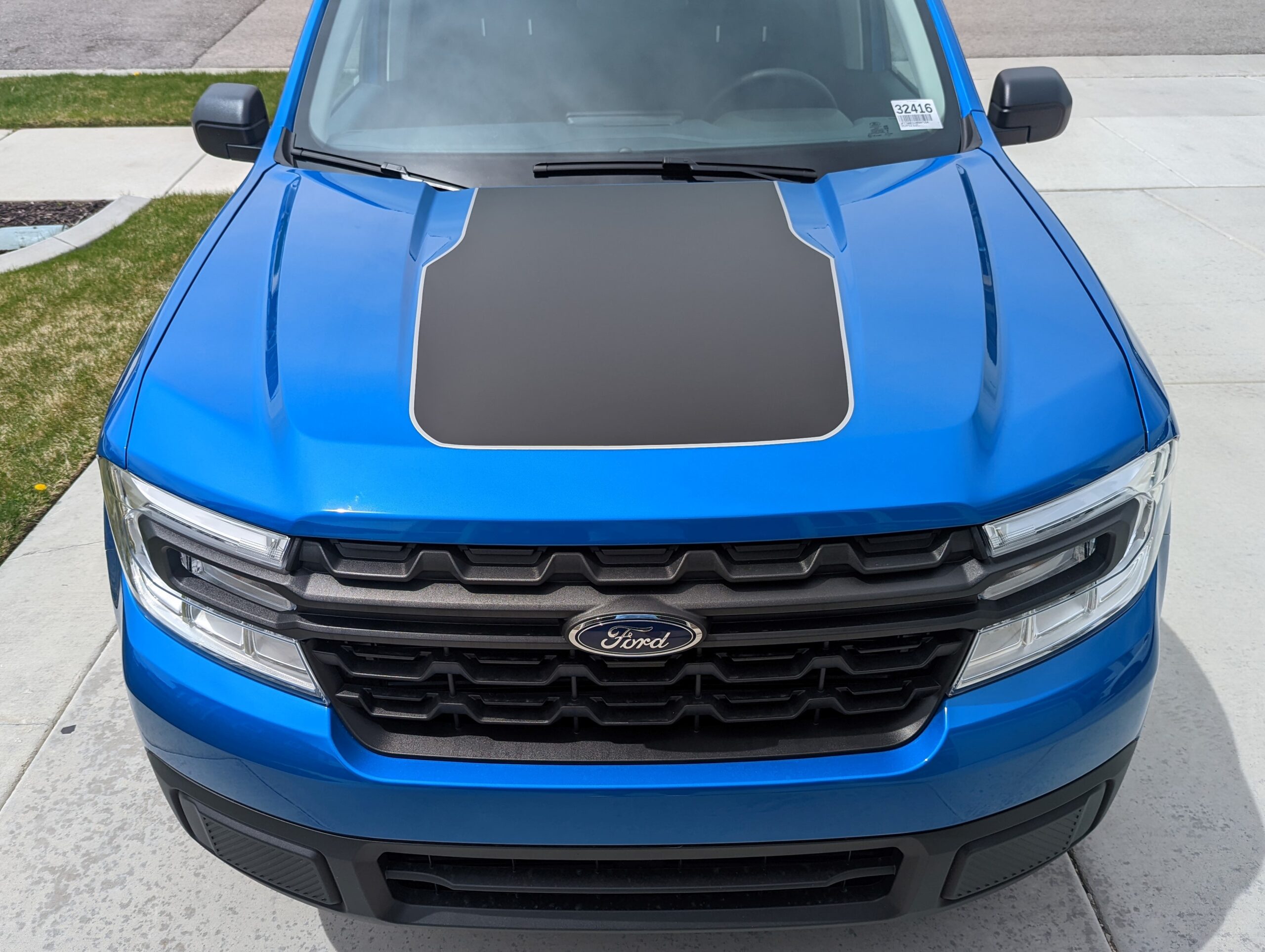 20222024 Ford® Maverick Hood Stripe Decal w/ Pinstripe Custom