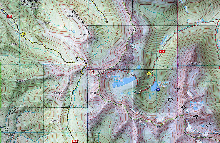 Crazy Mountains Montana Map Crazy Mountains Montana Map Outdoor Recreation Map