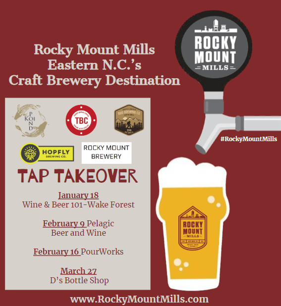 RMM Tap TakeOver at Wine & Beer 101Wake Forest Rocky Mount Mills