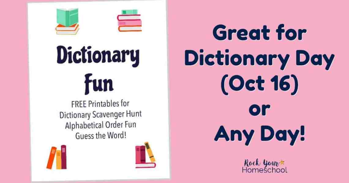 Free Printables for Dictionary Fun that Kids Will Love - Rock Your ...