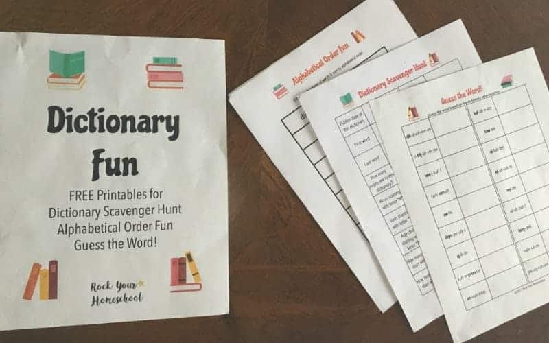 Free Printables for Dictionary Fun that Kids Will Love - Rock Your ...