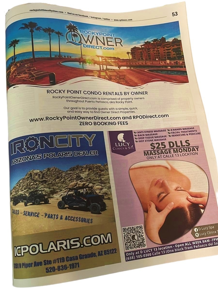 Rocky Point Times On News Stands Now! ROCKY POINT CONDO RENTALS