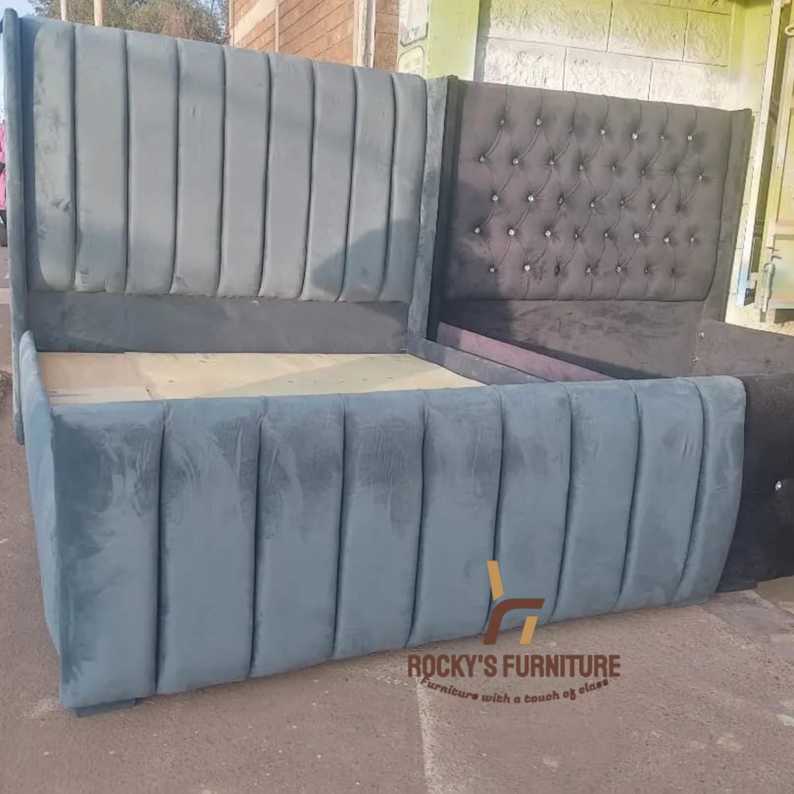 5 by 6 feet gray bed – Rocky's Furniture