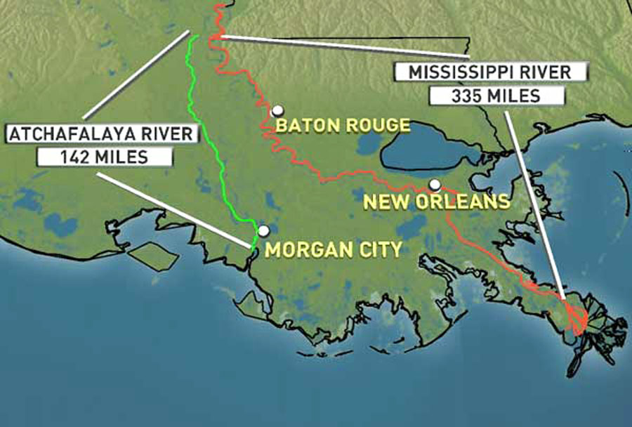 Atchafalaya River Basin Map