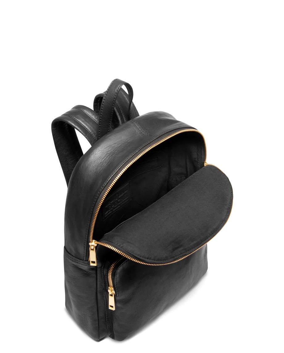 DEPECHE LEATHER BACKPACK 15428 BLACK Rococo Boutique Ireland